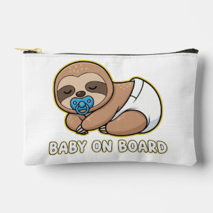  Cute Sleeping Sloth Baby on Board Car Sign   New  Accessory Pouch