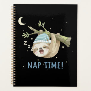 Cute Sleeping Sloth "Nap Time!" Cartoon Planner