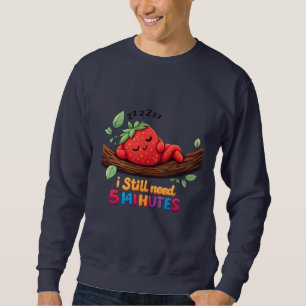 Cute Sleeping Strawberry Men’s Crewneck Sweatshit Sweatshirt