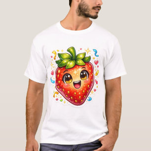 Cute Sleeping Strawberry T-Shirt Kawaii Fruit