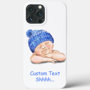 Cute Sleeping Sweet Smiling Happy Baby - Your Text iPhone 13 Pro Max Case