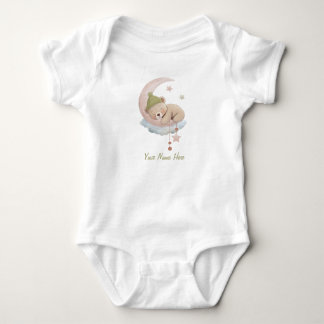 Cute Sleeping Teddy Baby Bodysuit