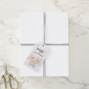 Cute Sleeping Teddy Bear Twins Baby Shower Gift Ta Tags