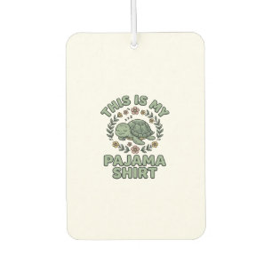 Cute Sleeping Turtle Pajama Shirt Vintage Vector D Car Air Freshener