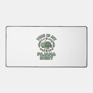 Cute Sleeping Turtle Pajama Shirt Vintage Vector D Desk Mat