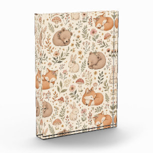 Cute Sleeping Woodland Animals Boho Pattern (Fox, Photo Block