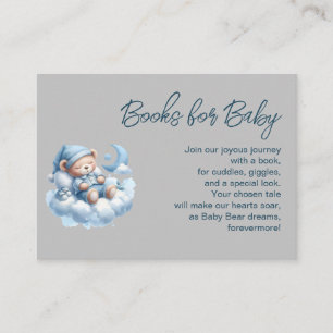 Cute sleepy bear boy books for baby enclosure card