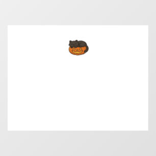 Cute Sleepy Black Cat on a Pumpkin Halloween Essen