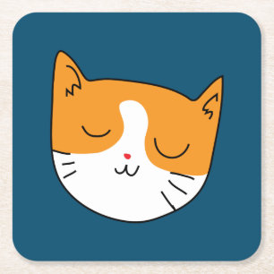 Cute Sleepy Cat Coaster