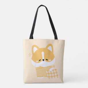 Cute Sleepy Corgi Tote Bag