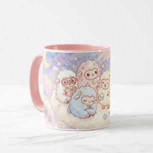 Cute Sleepy Lamb Friends Mug