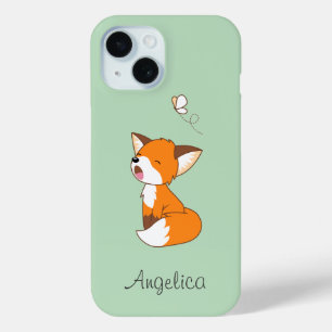 Cute Sleepy Little Fox iPhone 15 Case
