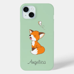 Cute Sleepy Little Fox iPhone 15 Mini Case