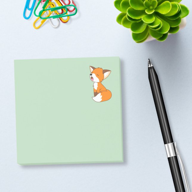 Cute Sleepy Little Fox Post-it Notes (Creator Uploaded)