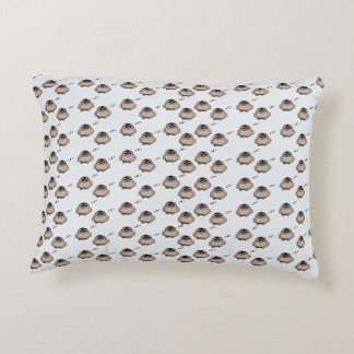 Cute Sleepy Owl Pattern Throw Pillow
