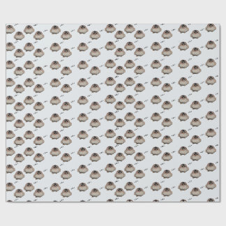 Cute Sleepy Owl Pattern Wrapping Paper