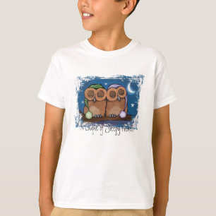 Cute Sleepy Owls T-Shirt