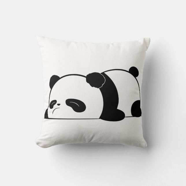 Cute Sleepy Panda Design Cushion (Front)