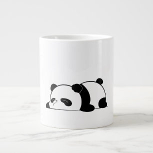 Cute Sleepy Panda Design Large Coffee Mug