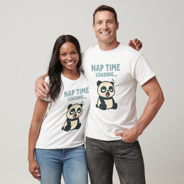 Cute Sleepy Panda “Nap Time Loading” T-Shirt (Unisex)