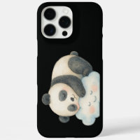 Cute Sleepy Panda on Cloud Watercolor