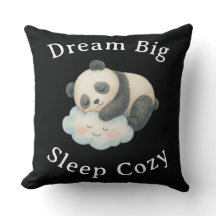 Cute Sleepy Panda on Cloud Watercolor