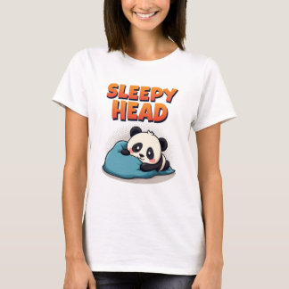 Cute Sleepy Panda “Sleepy Head” Women’s T-Shirt