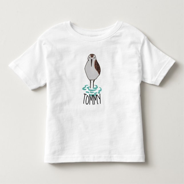 Cute Sleepy Sandpiper Toddler T-Shirt (Front)