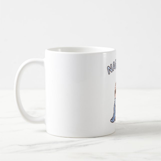 Cute Sleepy Sloth, Nap King Funny Coffee Mug (Left)