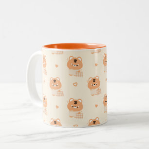 Cute Sleepy Tiger Two-Tone Coffee Mug