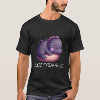 Cute Sleepysaurus Dinosaur T-Shirt