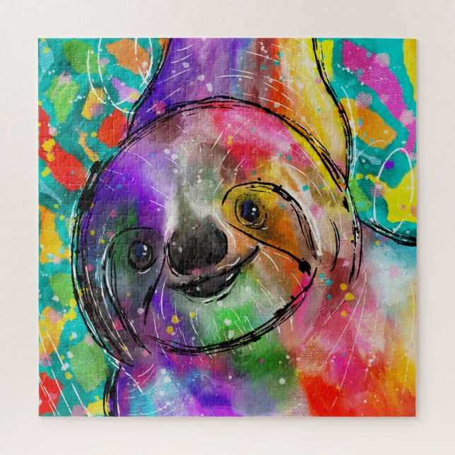 Cute Sloth Abstract Jigsaw Puzzle (Vertical)
