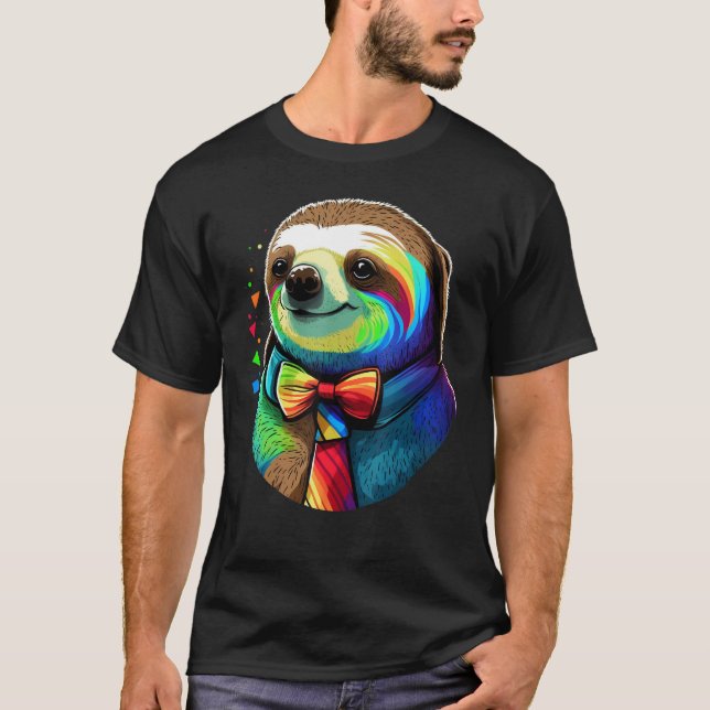 Cute Sloth  Animal on Sloth 2 T-Shirt (Front)