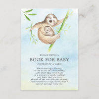 Cute Sloth Baby Shower Book for Baby