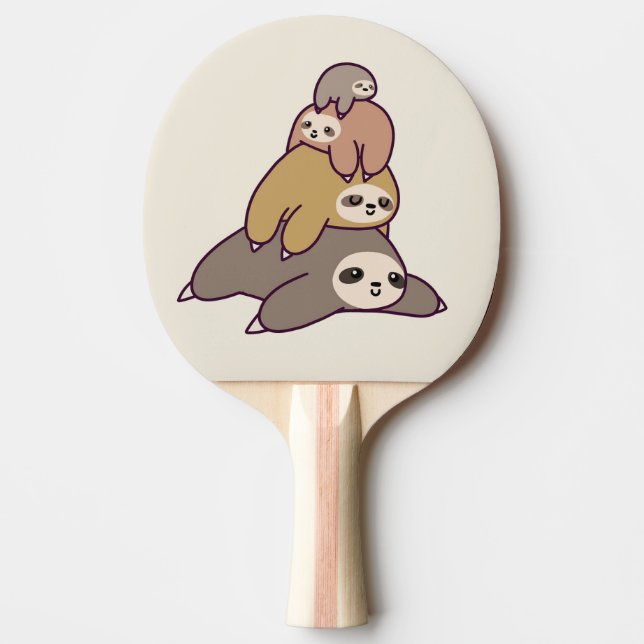 Cute Sloth Background Ping Pong Paddle (Front)