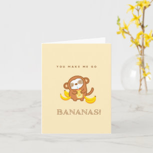 Cute Sloth Banana Milk Card