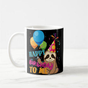 Cute Sloth Birthday Coffee Mug Boys Girls Kids
