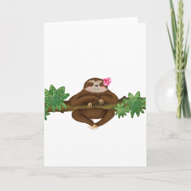 Cute sloth blank card (Front)