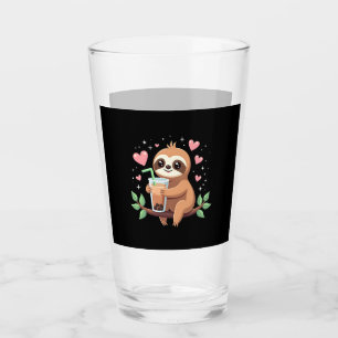 Cute Sloth Boba Bubble Milk Tea Kawaii Women Girls Glass