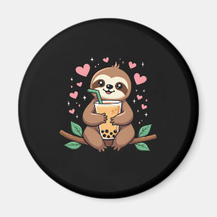 Cute Sloth Boba Bubble Milk Tea Kawaii Women Girls Magnet
