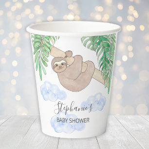 Cute Sloth Boy's Baby shower Paper Cups