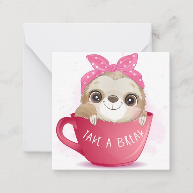 Cute Sloth Card (Front)