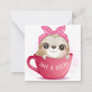 Cute Sloth Card