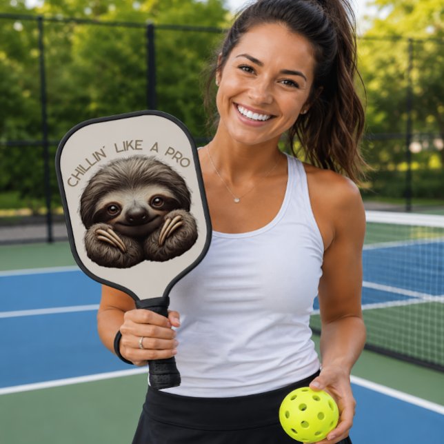 Cute Sloth Chillin Like a Pro Pickleball Paddle (Creator Uploaded)