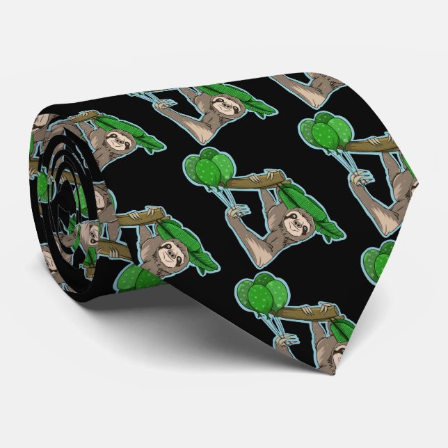 Cute sloth climbing in a tree tie (Rolled)