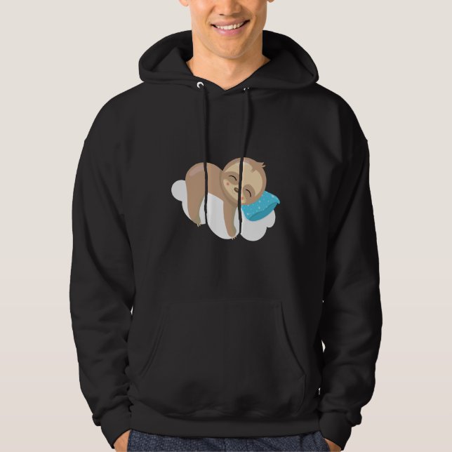 Cute Sloth Cloud Hoodie (Front)