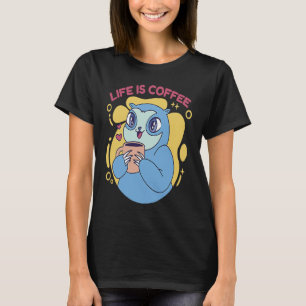 Cute Sloth Coffee Drinking Funny Sloth Drink Coffe T-Shirt