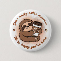 Cute Sloth Coffee Good Mood Design
