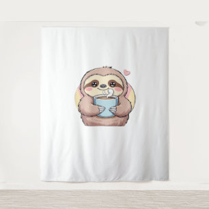 Cute Sloth Coffee Lover Shirt – Funny Fueled by Co Tapestry