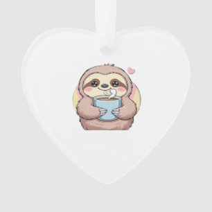 Cute Sloth Coffee Lover Shirt � Funny Fuelled by C Ornament